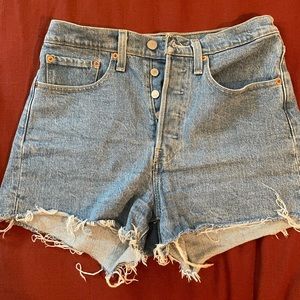 Levi’s 501 Stone High Rise Jean Shorts